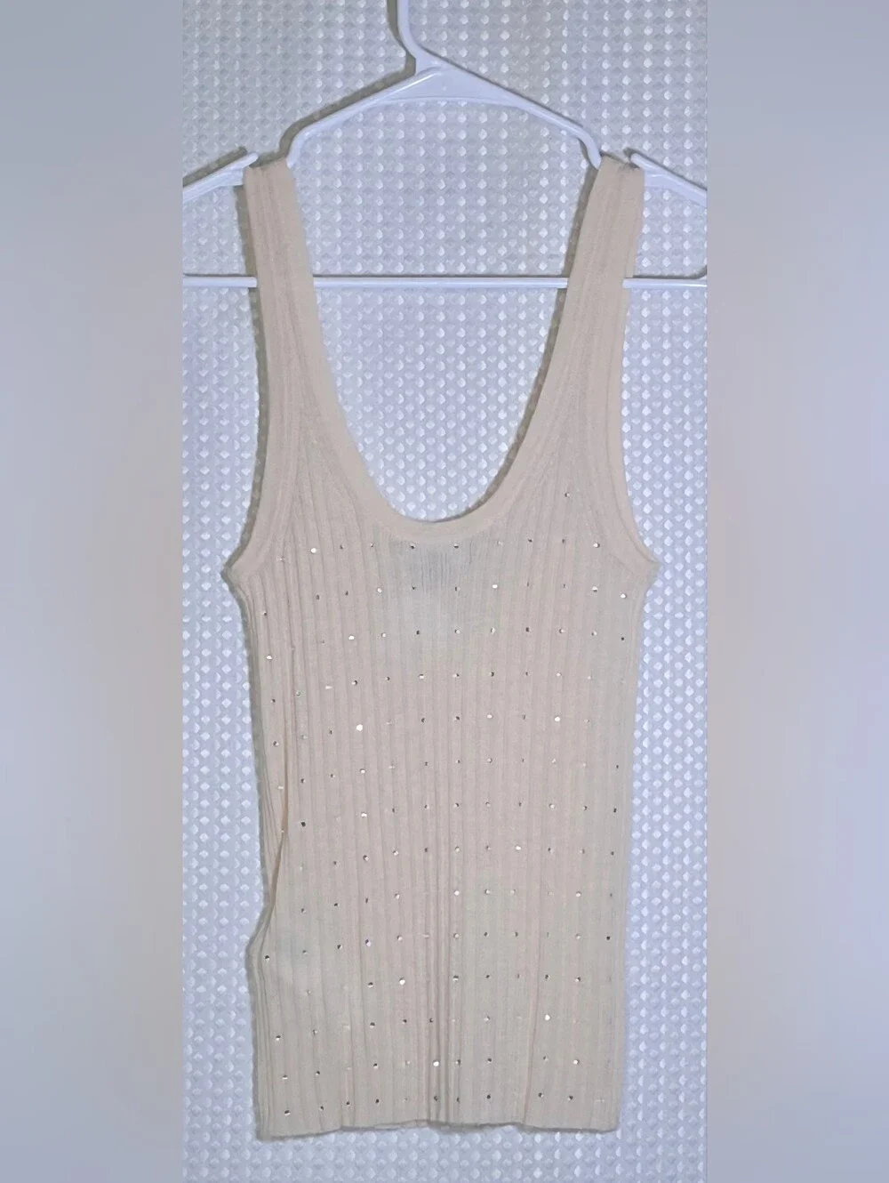 J.Crew Embellished Cashmere Tank Quiet Luxury Soft Glam Balletcore S